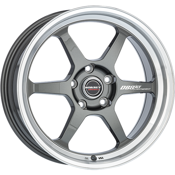 Borbet DB8GT graphite rim polished 8,50x18 5x100,00 ET30,00