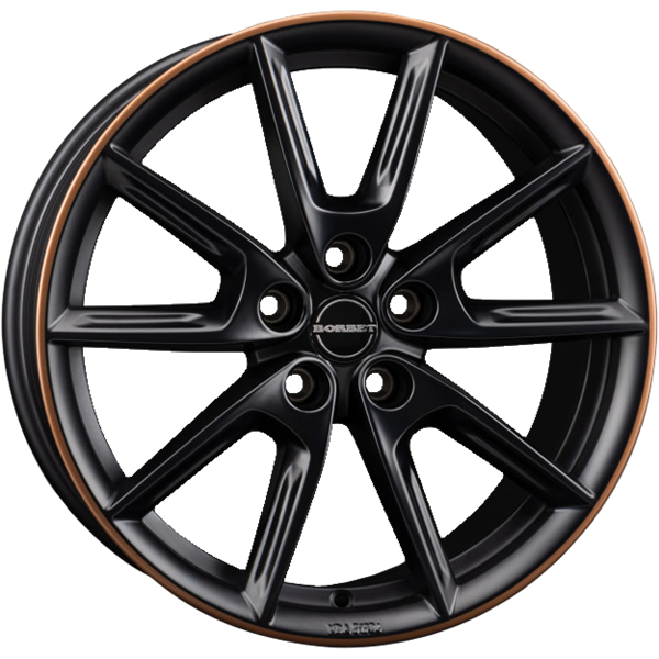 Borbet LX18 black matt rim copper 8,00x18 5x112,00 ET48,00