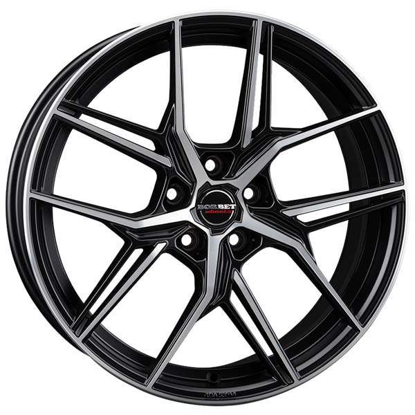 Borbet QX black polished matt 8,00x19 5x108,00 ET50,00