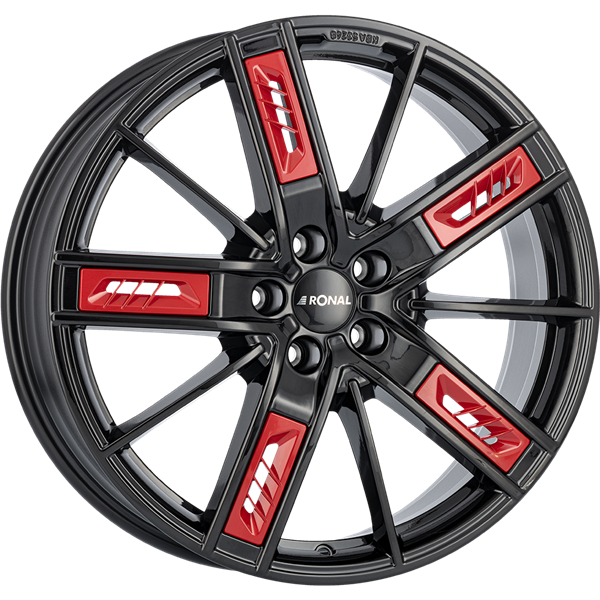 Ronal R67 Jetblack Red 8,00x18 5x112,00 ET40,00