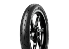 Nahaufnahme der Lauffläche Metzeler Sportec Street 2 70/90-14 34 S Front TL M/C