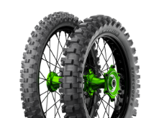Nahaufnahme der Lauffläche Michelin Starcross 6 90/100-21 57 M Front TT NHS Medium Hard