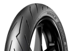 Nahaufnahme der Lauffläche Pirelli Diablo Rosso Sport 100/80-17 52 S Front/Rear TL M/C