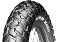 Nahaufnahme der Lauffläche Dunlop K460 90/100-19 55 P Front TT