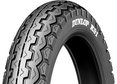 Nahaufnahme der Lauffläche Dunlop TT100 GP 110/80 R18 58 V Front TL