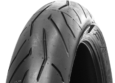 Nahaufnahme der Lauffläche Pirelli Diablo Rosso II 100/80 R17 52 H Front TL M/C R