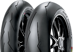 Nahaufnahme der Lauffläche Pirelli Diablo Supercorsa SC V2 180/60ZR17 75 W Rear TL M/C SC1